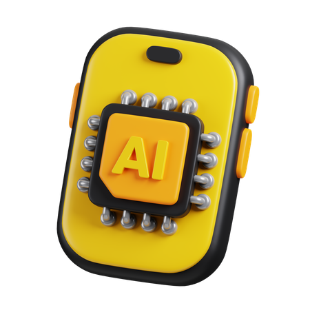 AI Phone  3D Icon