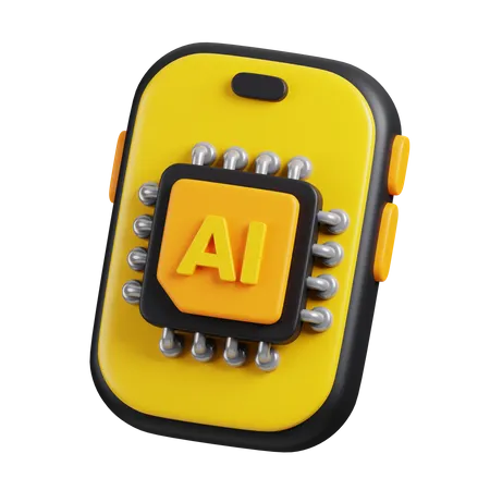 AI Phone  3D Icon