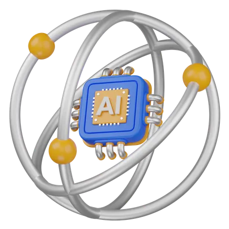 AI物理学  3D Icon