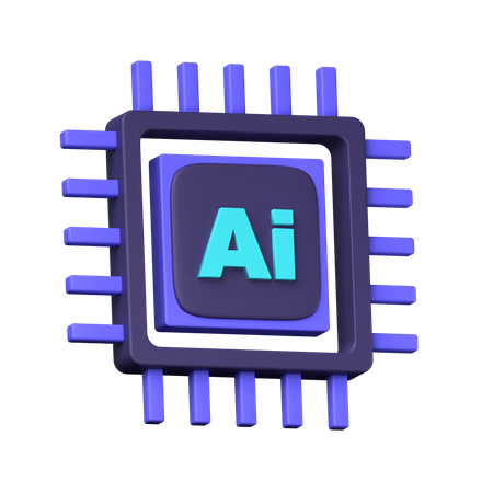 Ai Powred Chip  3D Icon