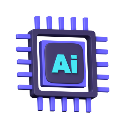Ai Powred Chip  3D Icon
