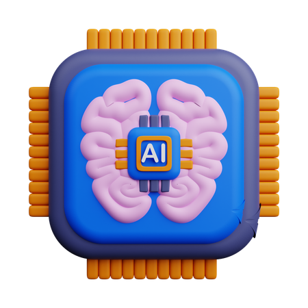 AI 프로세서  3D Icon