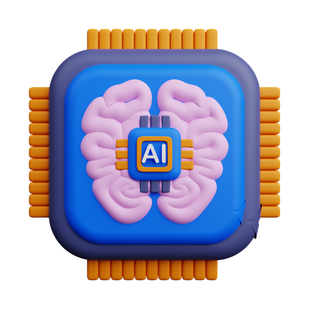 AI Proccessor  3D Icon