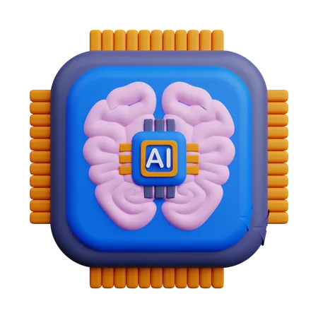 AI Proccessor  3D Icon