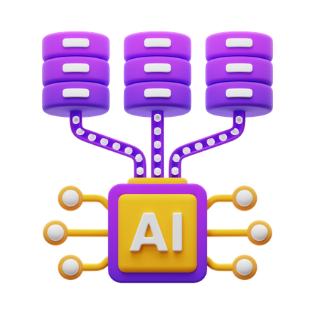 Ai Process Database  3D Icon