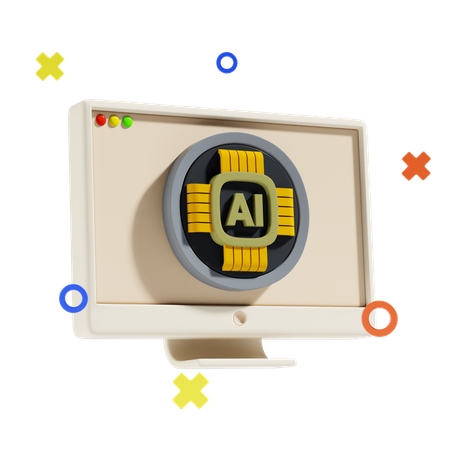 Ai Processor  3D Icon