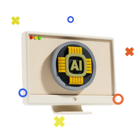 Ai Processor  3D Icon