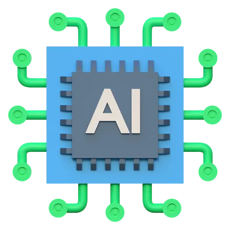 Micro Processor Artificial Inteligence Icon 3 D Illustration 3D Icon