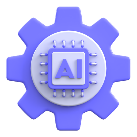 Ai Processor Gear  3D Icon