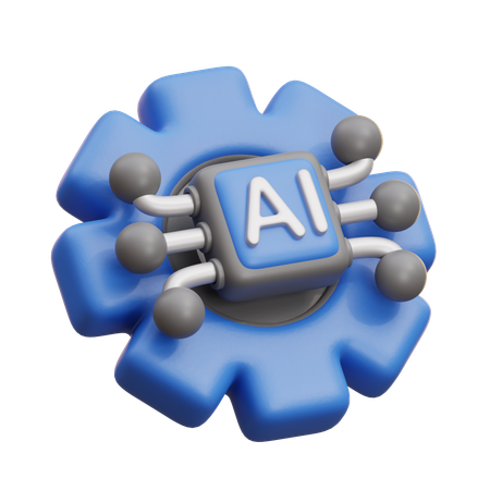Ai Processor Gear  3D Icon