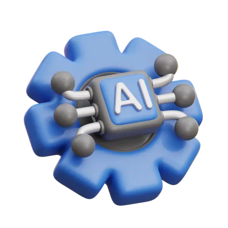 Ai Processor Gear  3D Icon