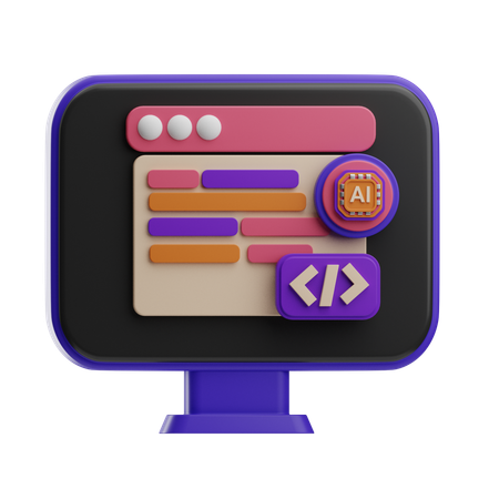 AI Program  3D Icon