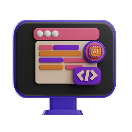 AI Program  3D Icon