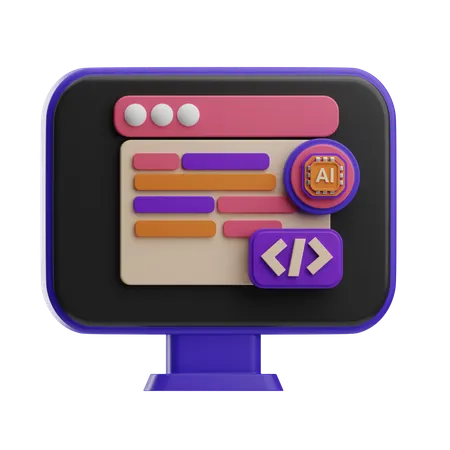 AI Program  3D Icon