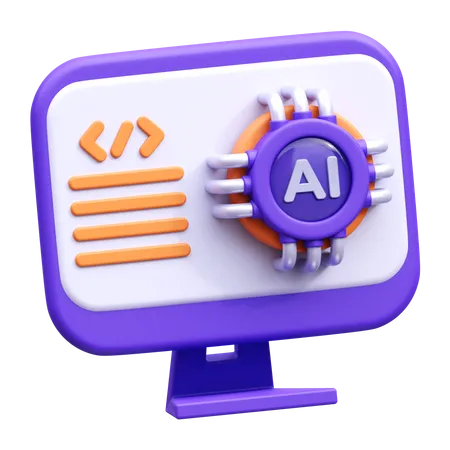 Ai Program 3 D Illustration Icon 3D Icon