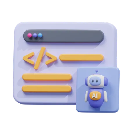 Ai programing  3D Icon