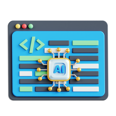 AI Programming  3D Icon