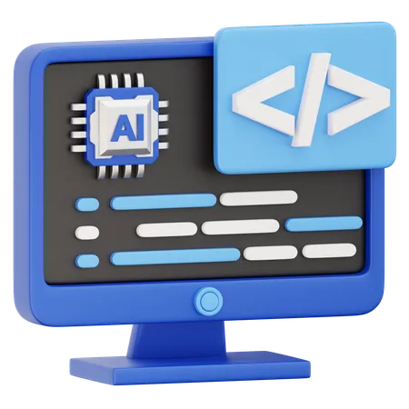 AI Programming  3D Icon