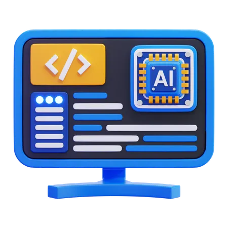 AI Programming  3D Icon