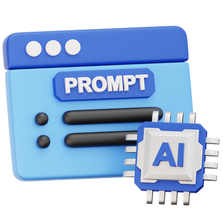 AI Prompt  3D Icon