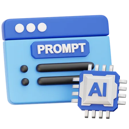 AI Prompt  3D Icon