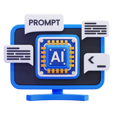 AI 프롬프트 창  3D Icon