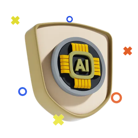 Ai Protection 3 D Icon And Illustration 3D Icon