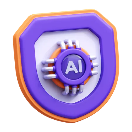Ai Protection 3 D Illustration Icon 3D Icon