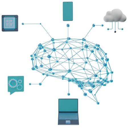 KI-Prozessor  3D Icon