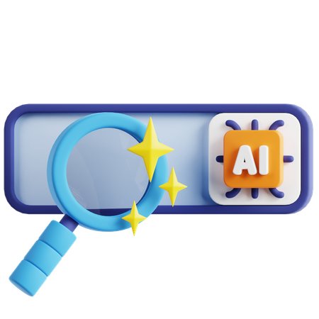 Recherche par IA  3D Icon