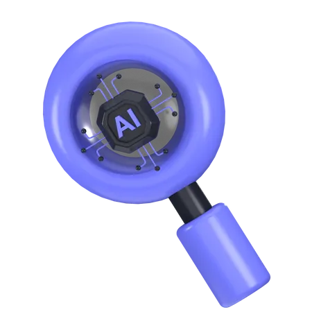 Recherche par IA  3D Icon