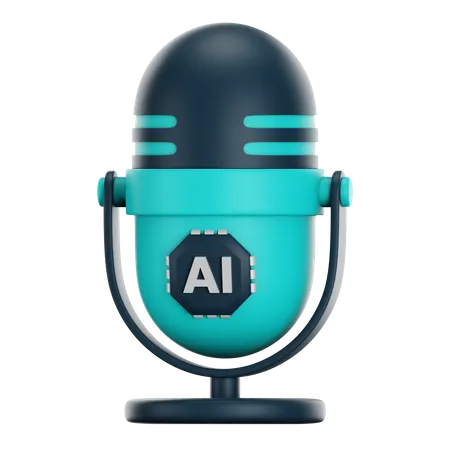 IA de reconhecimento de voz  3D Icon