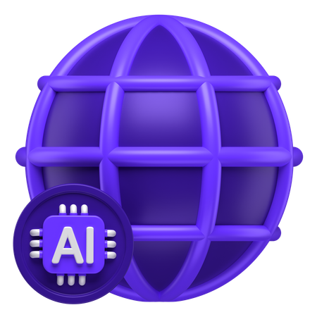 Rede de IA  3D Icon