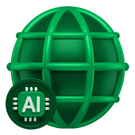 Rede de IA  3D Icon