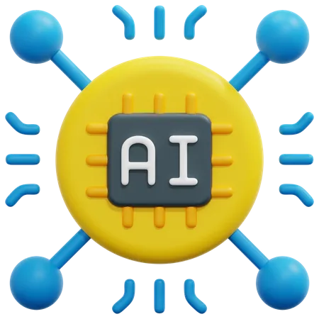 Rede de IA  3D Icon