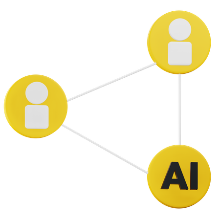 Rede de IA  3D Icon