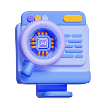 AI Report Dashboard  3D Icon