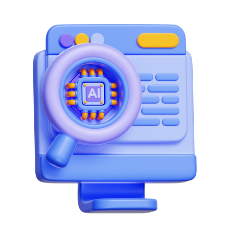 AI Report Dashboard  3D Icon