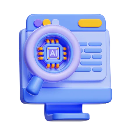 AI Report Dashboard  3D Icon