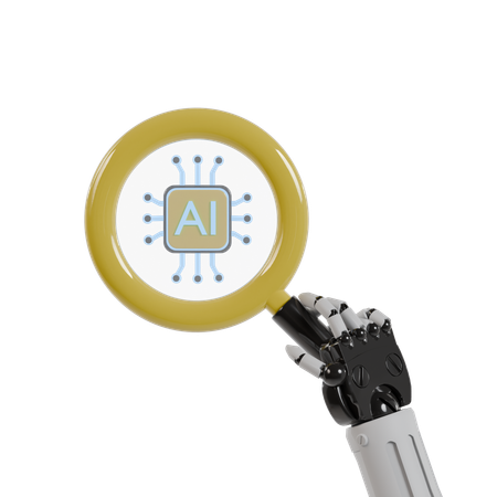 Recherche sur l'IA  3D Icon