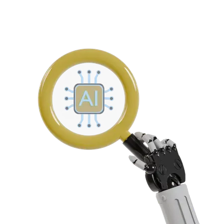 Recherche sur l'IA  3D Icon