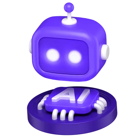 IA do robô  3D Icon