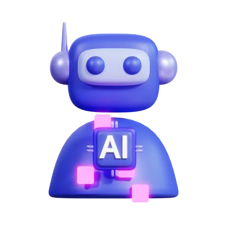 IA do robô  3D Icon