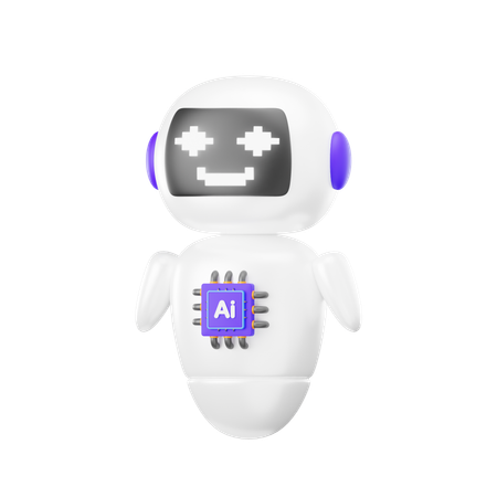 로봇 AI  3D Icon