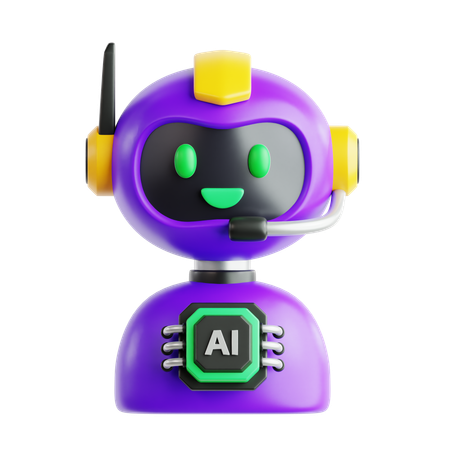 Ai Robot  3D Icon