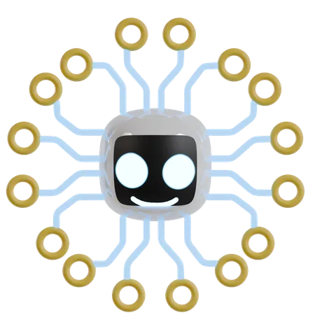 Ai Robot  3D Icon