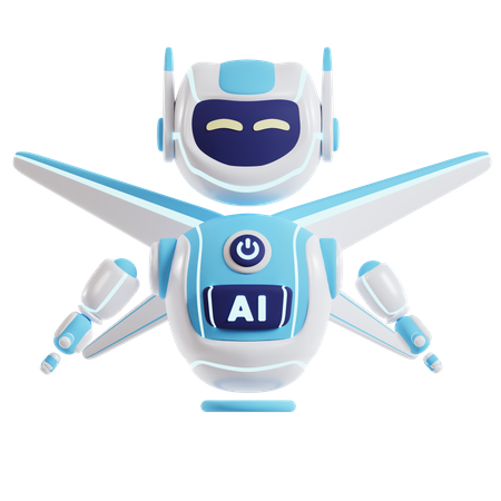 IA robótica  3D Illustration
