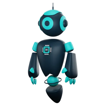 3 D Artificial Intelligence Robot Technology Artificial Bot Mind Ai Technology Digital Help And Assistance Online Concept 3D Icon