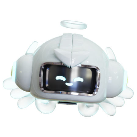 Ai Robot Angel  3D Icon