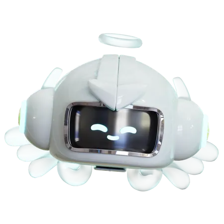 Ai Robot Angel  3D Icon